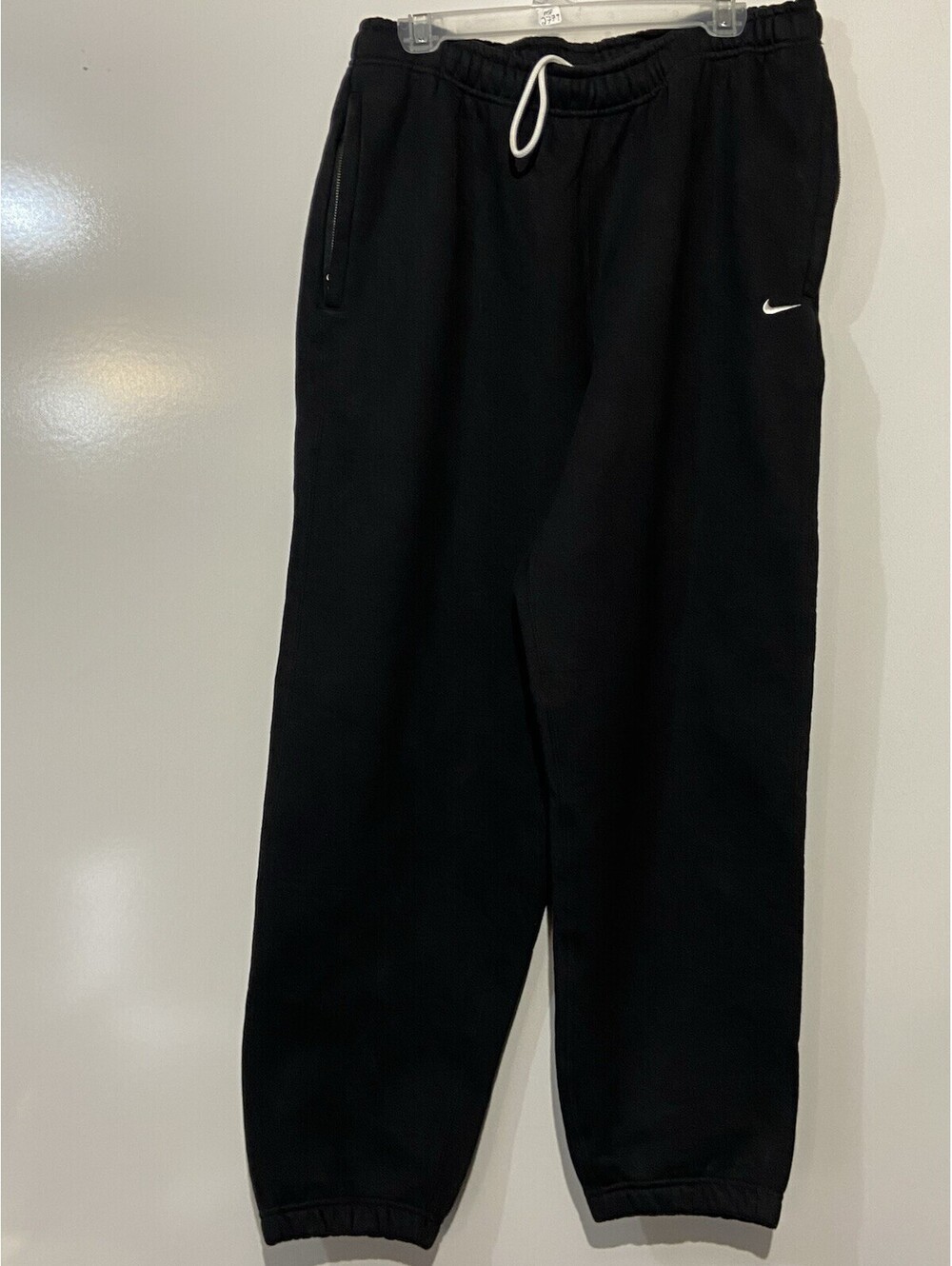 Mens NIKE NRG Black Solo Swoosh Heavyweight Fleece Pants Sz L cw5460